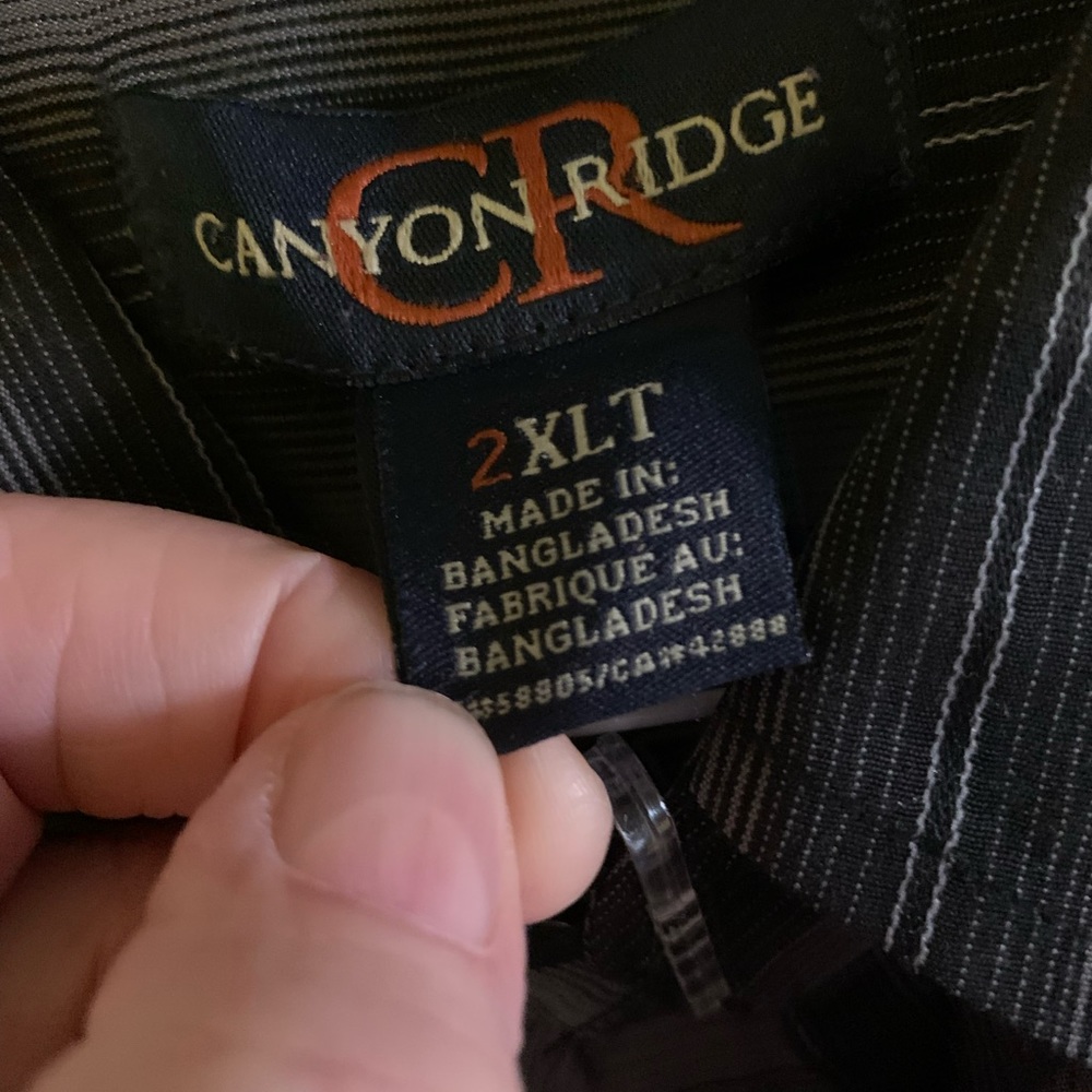 Men’s 2XLT Canyon Ridge Long Sleeved Dress Shirt